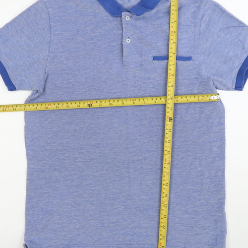 Ben Sherman Men’s Blue Polo Shirt M Regular Fit Cotton