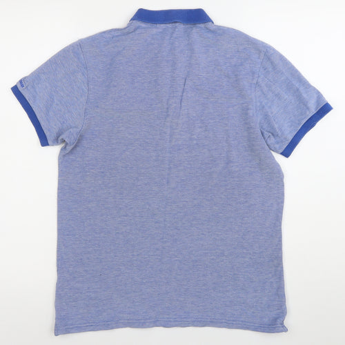 Ben Sherman Men’s Blue Polo Shirt M Regular Fit Cotton