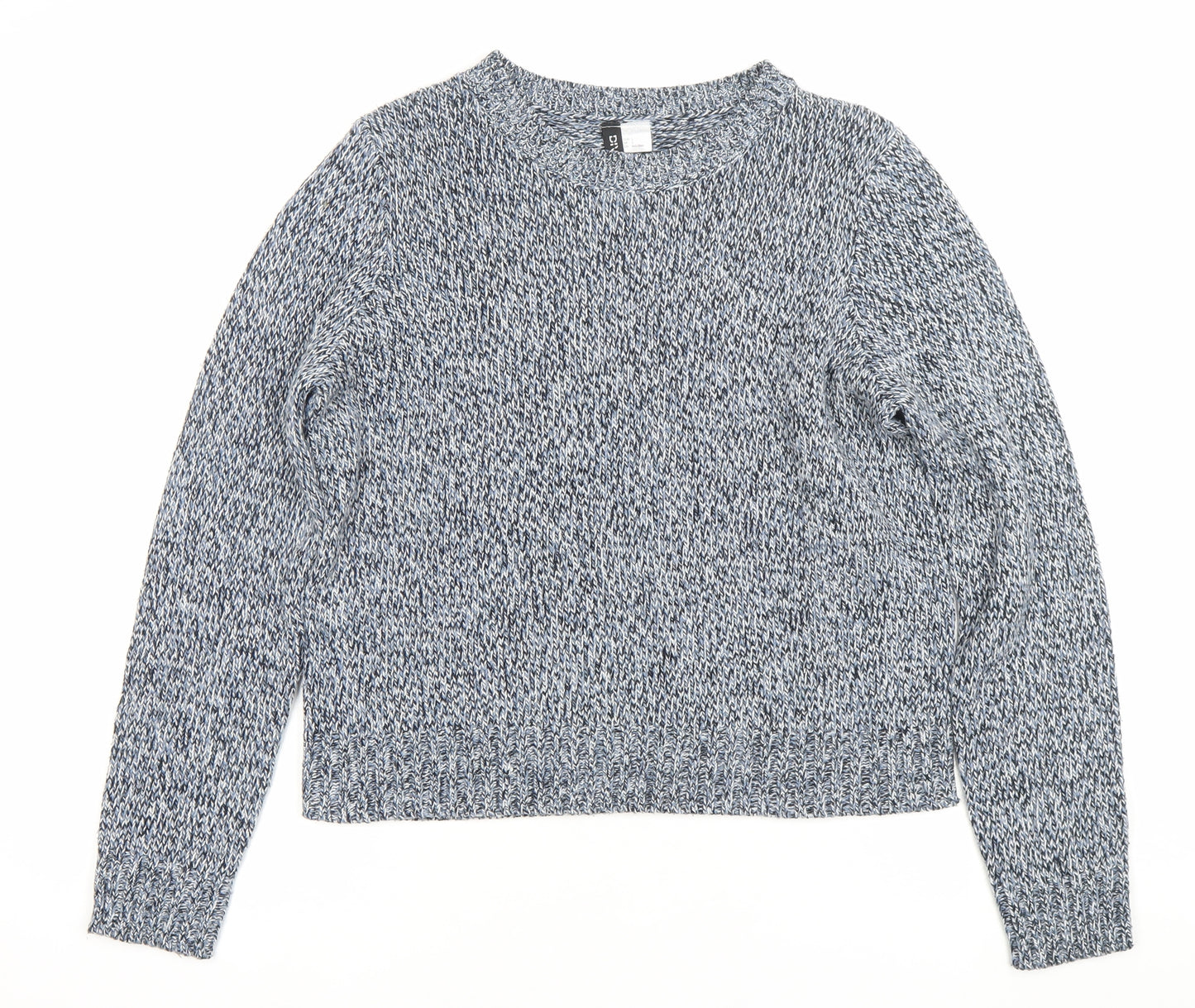 H&M Divided Women’s Blue Knit Pullover Jumper Size S Regular Fit