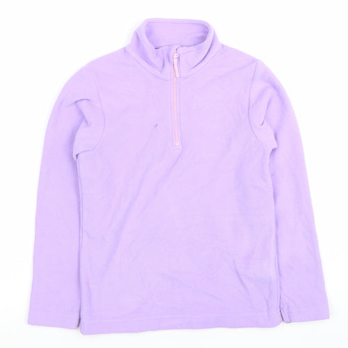 Mountain Warehouse Girls Purple Fleece 1/2 Zip Sweatshirt 7-8 Years