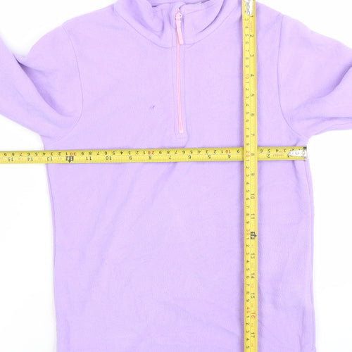 Mountain Warehouse Girls Purple Fleece 1/2 Zip Sweatshirt 7-8 Years