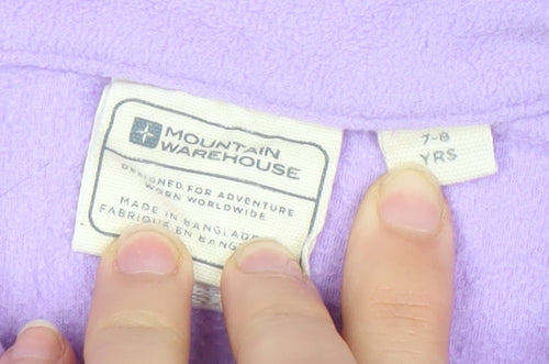 Mountain Warehouse Girls Purple Fleece 1/2 Zip Sweatshirt 7-8 Years