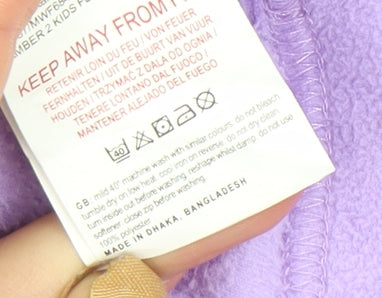 Mountain Warehouse Girls Purple Fleece 1/2 Zip Sweatshirt 7-8 Years