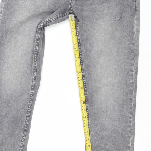 Denim Co. Mens Grey Skinny Slim Fit Jeans Size 36W 32L