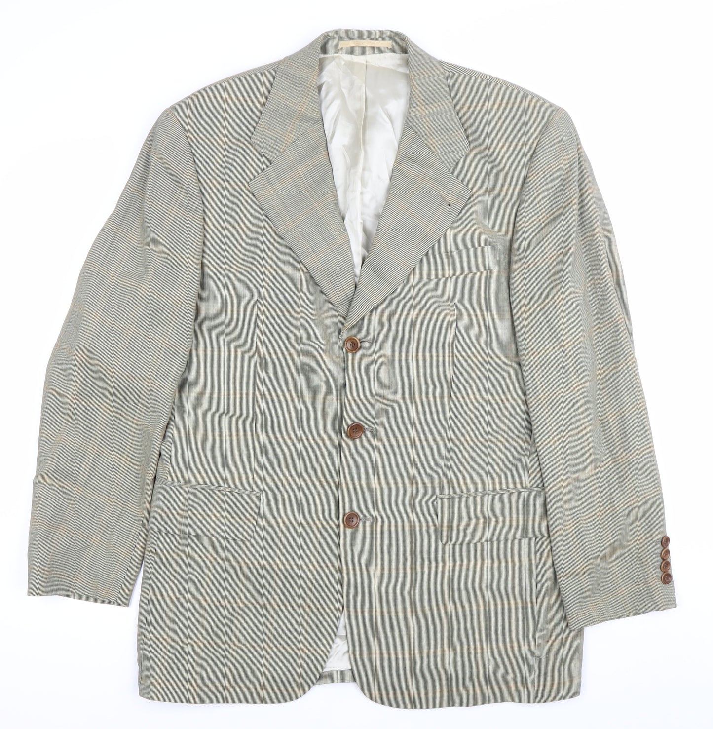 Hugo Boss Men's Checked Wool Blazer Jacket Size 48 38R