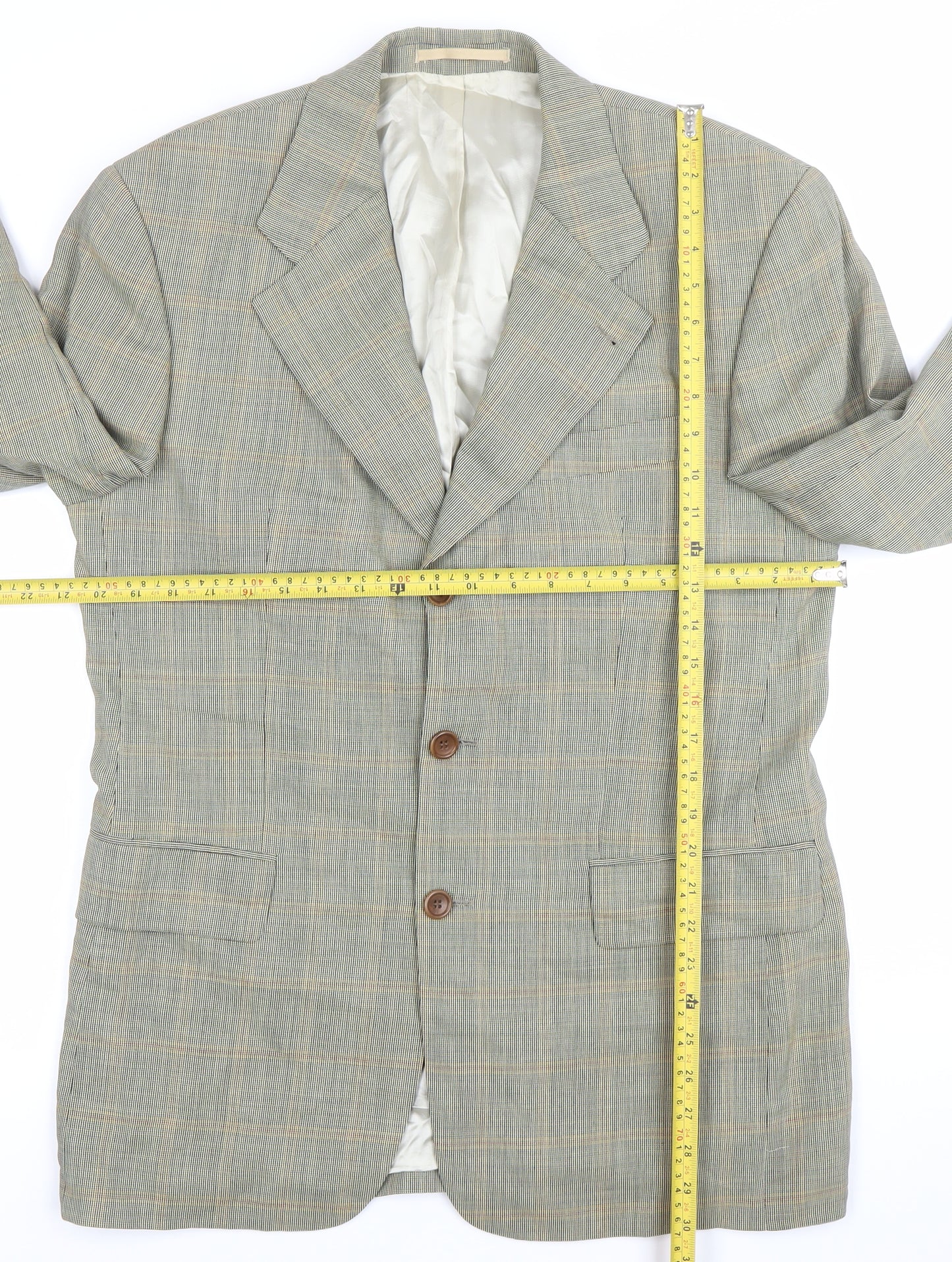 Hugo Boss Men's Checked Wool Blazer Jacket Size 48 38R