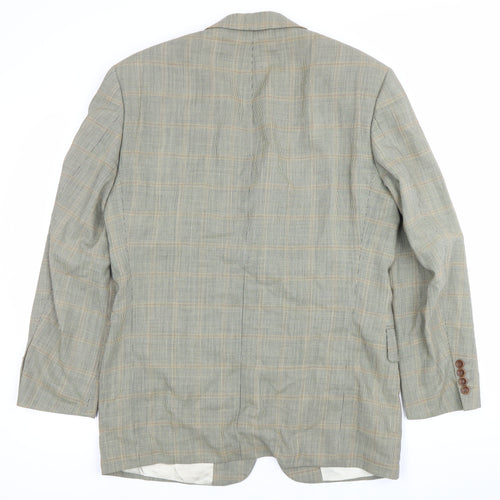 Hugo Boss Men's Checked Wool Blazer Jacket Size 48 38R