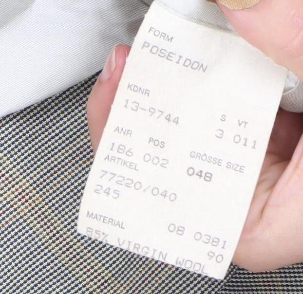 Hugo Boss Men's Checked Wool Blazer Jacket Size 48 38R