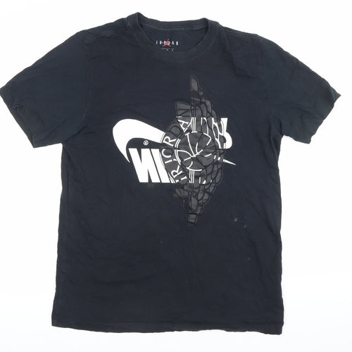 Jordan Men Black M Graphic Print Sports T-Shirt