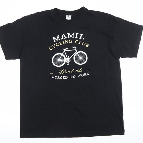 BC Collection Men's Black 2XL Cycling Club Graphic T-Shirt