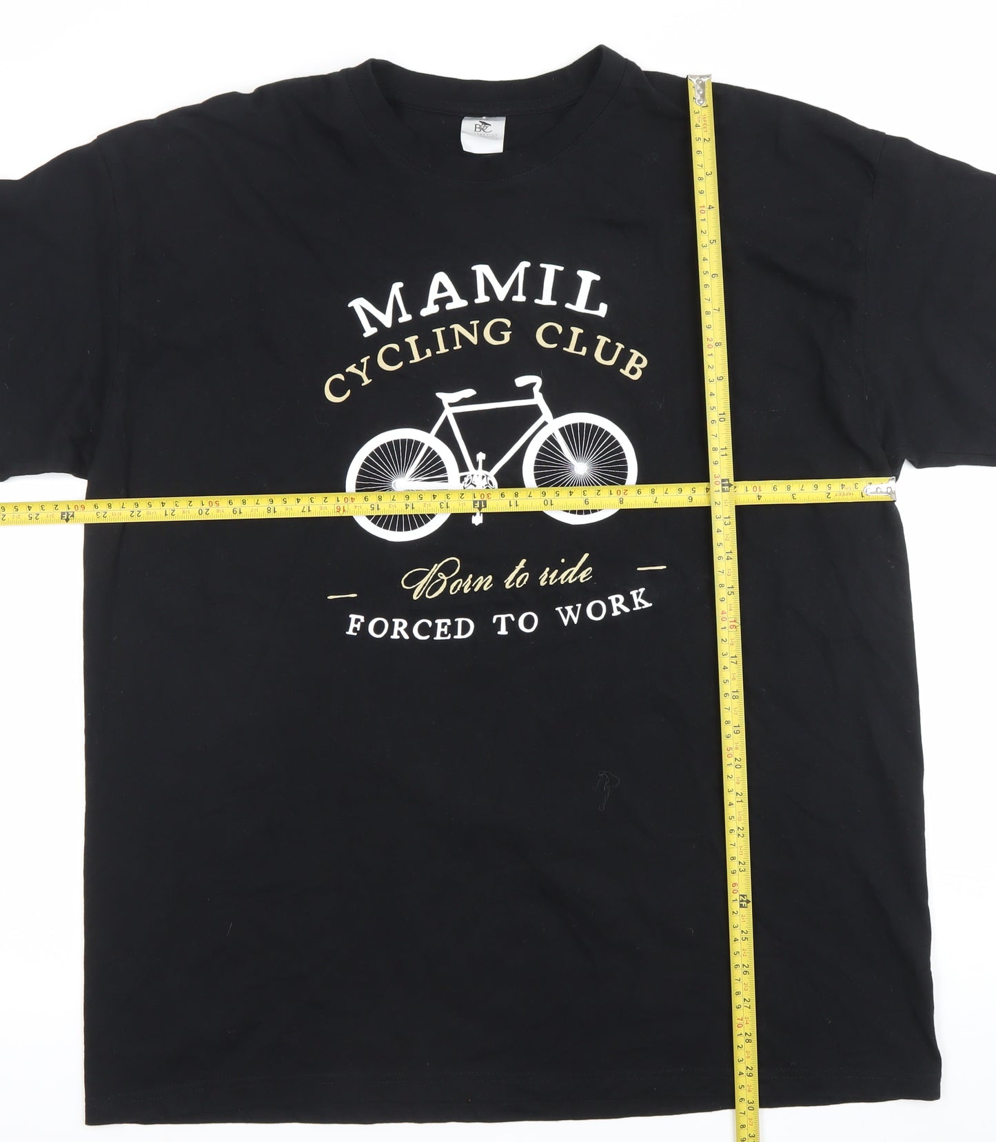 BC Collection Men's Black 2XL Cycling Club Graphic T-Shirt