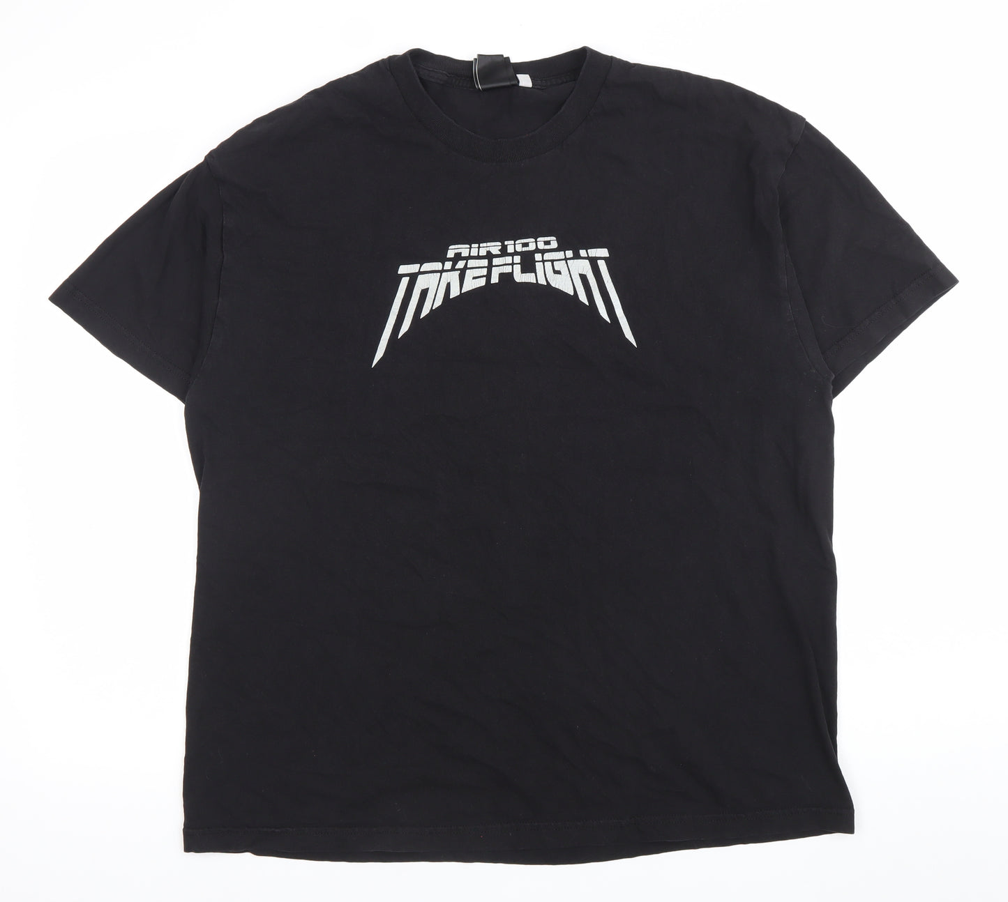 Tenth Men's Black XL Graphic Print Cotton T-Shirt