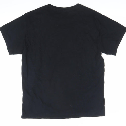 World Projects Men’s Black Graphic Print T-Shirt Size L