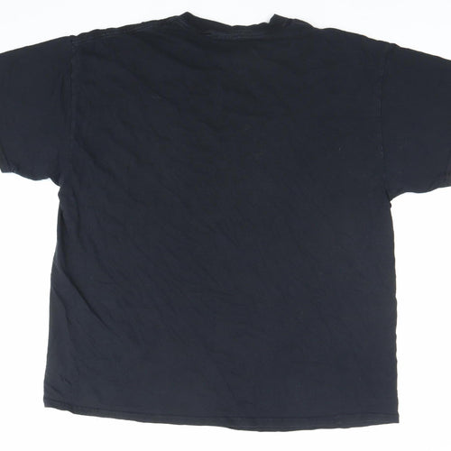 Honet Mens Black XL Rock Graphic T-Shirt Crew Neck 90s Vintage