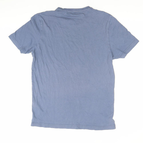 Penguin Men's Blue Crew Neck Graphic Logo Cotton T-Shirt Size M