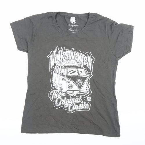 Volkswagen Mens Grey XL Graphic Print Classic Car T-Shirt
