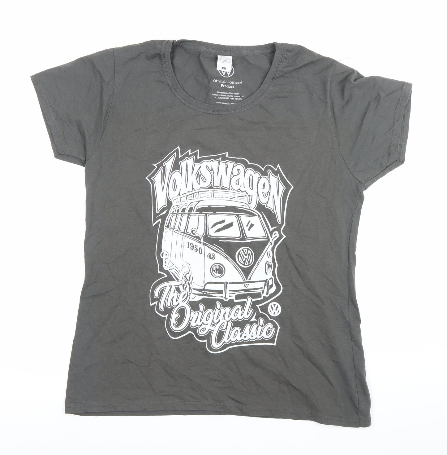 Volkswagen Mens Grey XL Graphic Print Classic Car T-Shirt