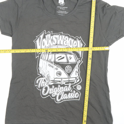 Volkswagen Mens Grey XL Graphic Print Classic Car T-Shirt