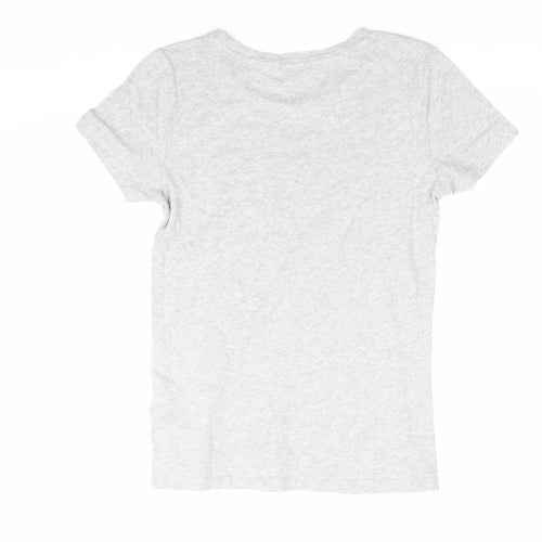 Calvin Klein Jeans Womens Grey Small Logo T-Shirt Casual Cotton