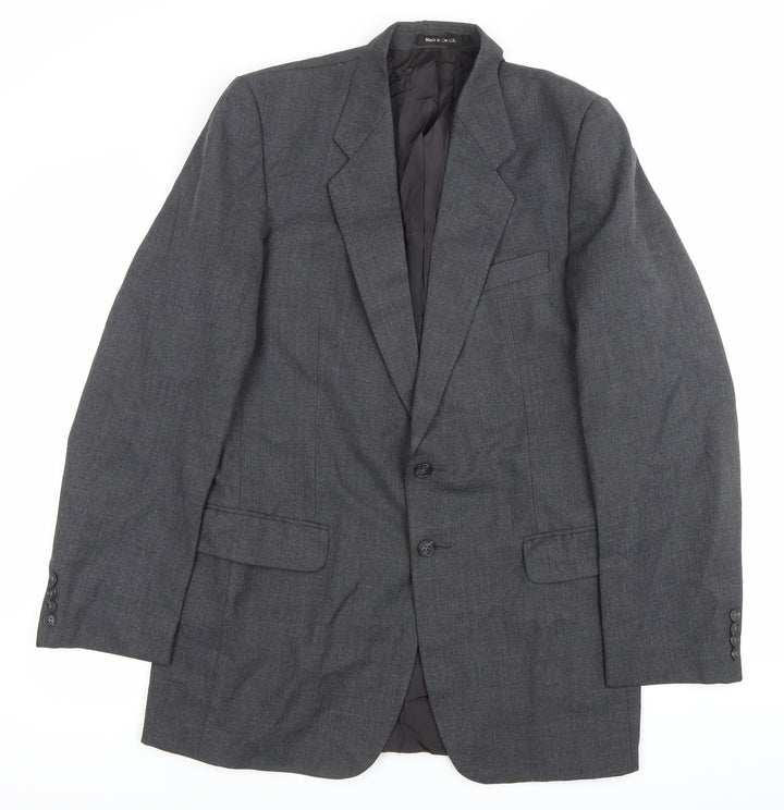 Marks and Spencer St Michael Men’s Grey Wool Blend Blazer Jacket 38 Long