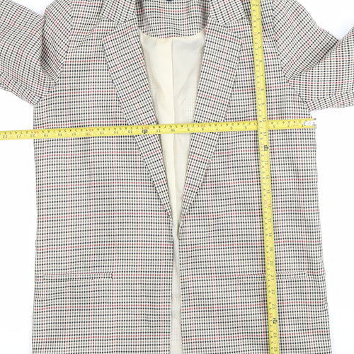 Peacocks Womens Multicoloured Checked Blazer Jacket Size 10