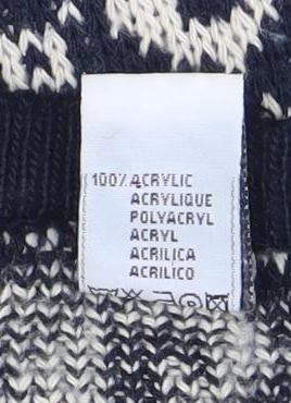 C&A Girls Black White Fair Isle Pullover Jumper 11-12 Years