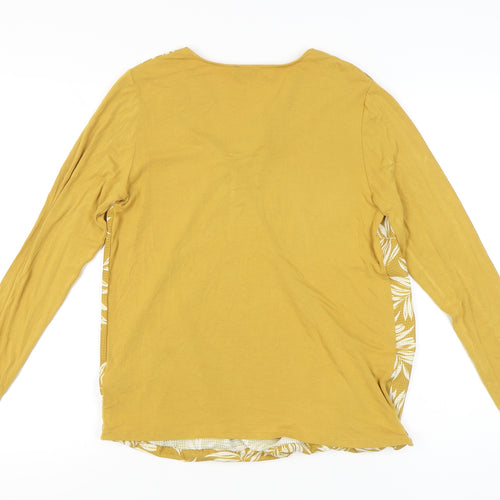 Marks and Spencer Per Una Women’s Yellow Floral Wrap Blouse UK 12