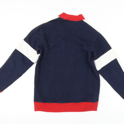 Diesel Boys Blue Full Zip Sweatshirt Jacket M Cotton Embroidered Logo