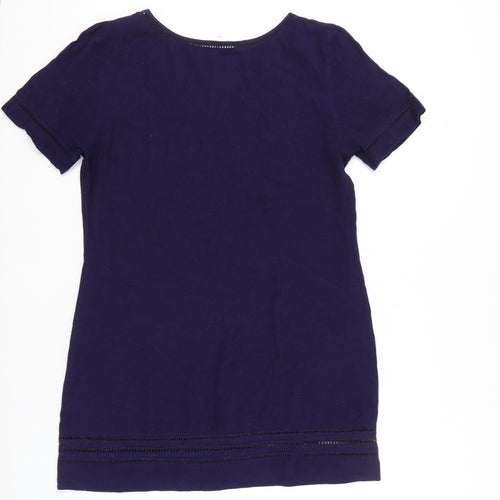 Next Women’s Purple T-Shirt Dress Size 12-14 Viscose Cotton Linen