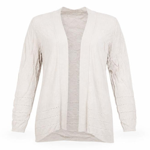 Marks and Spencer Women’s Beige Cardigan L Knit Open Front Pockets