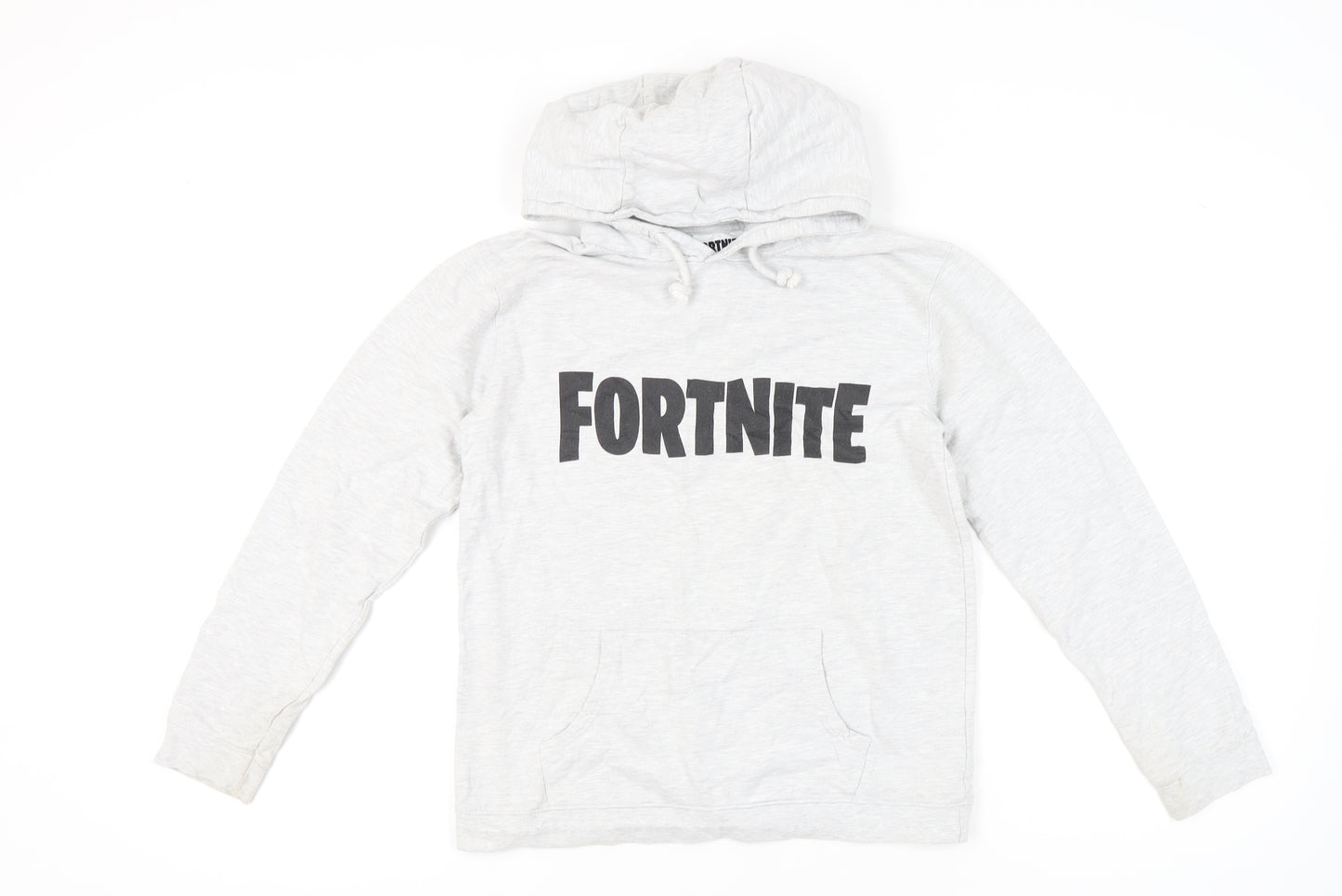 Fortnite Boys Grey Pullover Hoodie 9-10 Years Long Sleeve Graphic Print