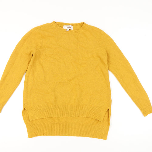 Louche Womens Yellow Jumper Size 10 Small Crew Neck Pullover Knit