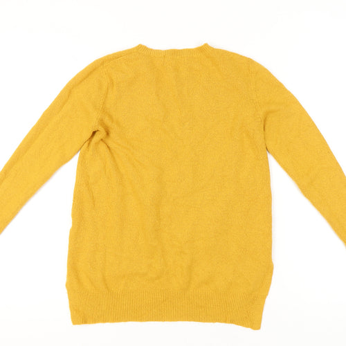 Louche Womens Yellow Jumper Size 10 Small Crew Neck Pullover Knit