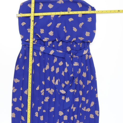 Richards Womens Blue Size 12 Fit & Flare Knee Length Sleeveless Dress