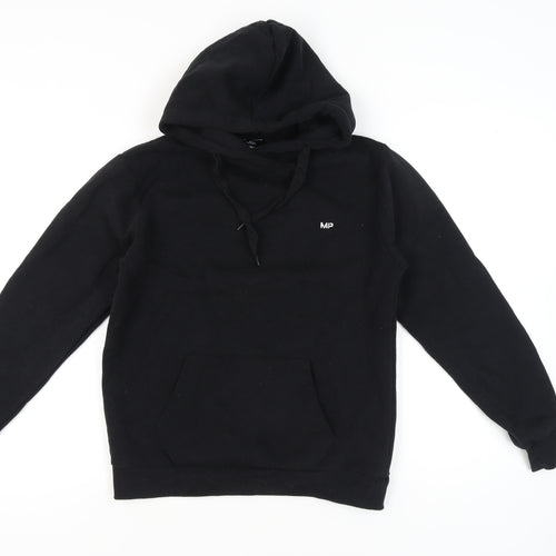MP Mens Black Pullover Hoodie Small Regular Fit Hooded Jumper