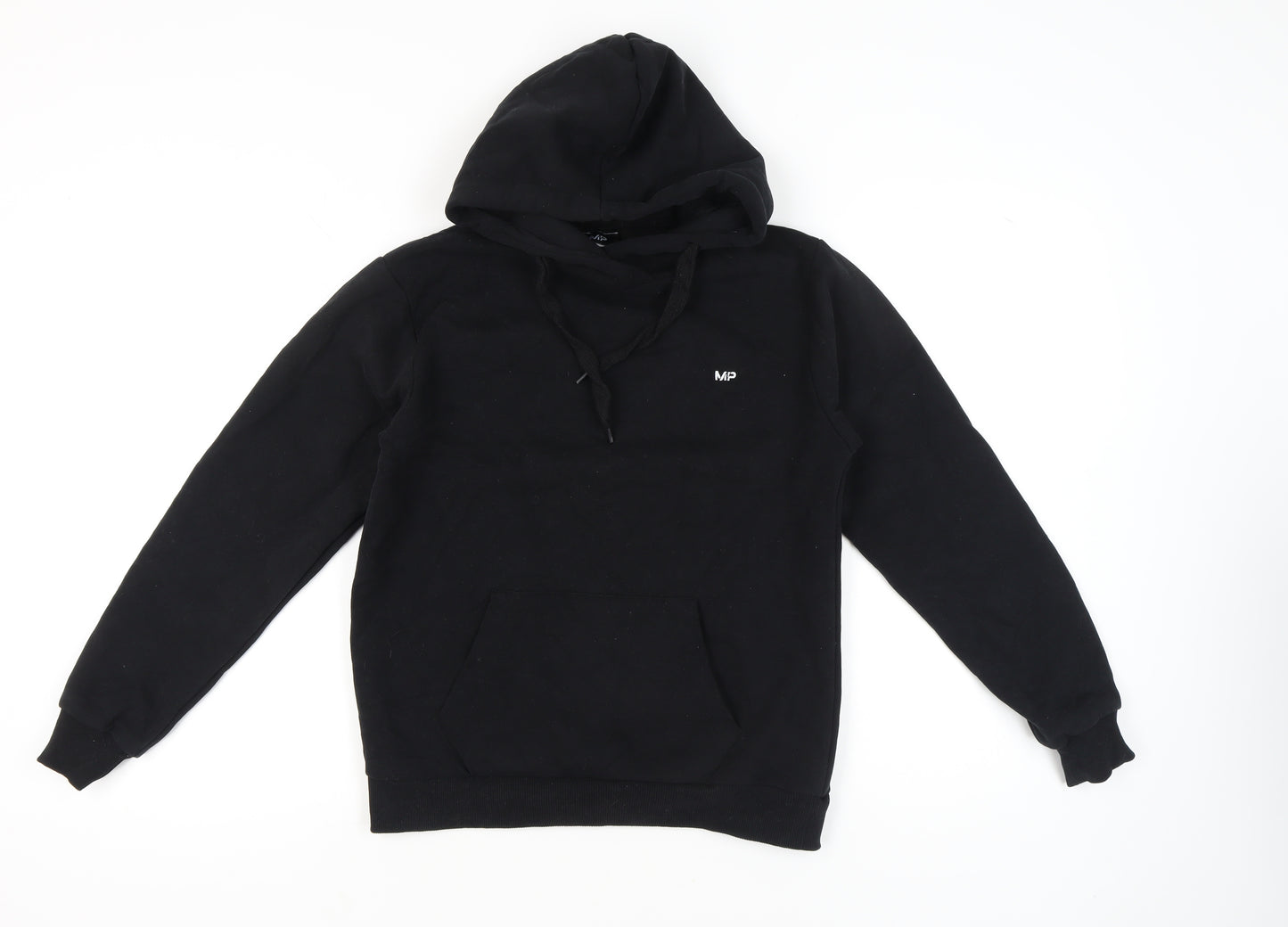 MP Mens Black Pullover Hoodie Small Regular Fit Hooded Jumper