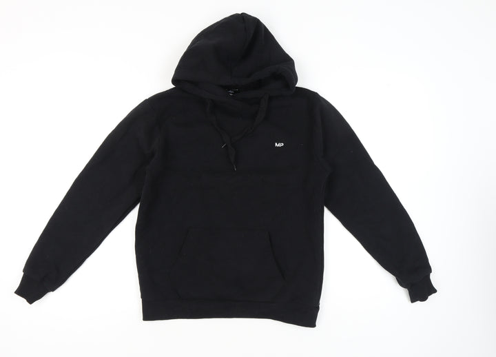 MP Mens Black Pullover Hoodie Small Regular Fit Hooded Jumper