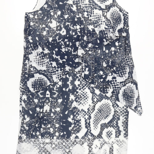Fenn Wright Manson Womens Dress Size 16 Sheath Multicoloured Sequin Neckline Party