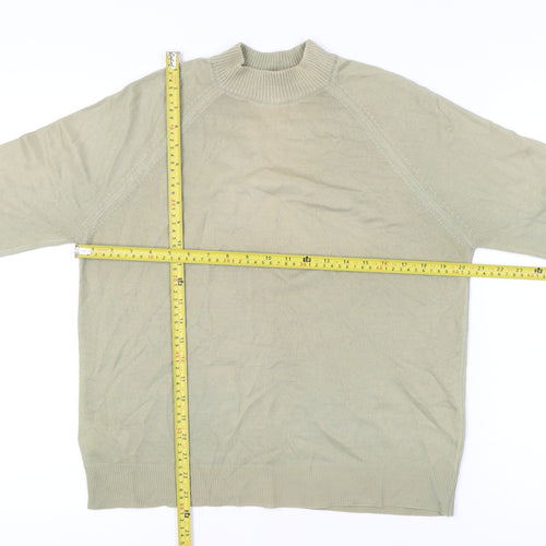 St Michael Women's Beige Size 14 Mock Neck Acrylic Jumper