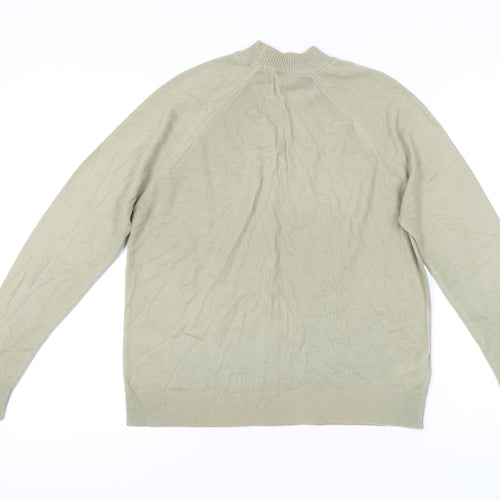 St Michael Women's Beige Size 14 Mock Neck Acrylic Jumper