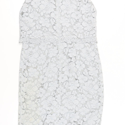 Marks and Spencer Women’s Grey Lace Sheath Dress Size 10 Knee Length