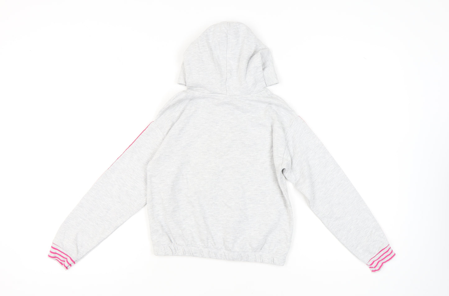 George Girls Trolls Hoodie Grey Sequin Pullover Hooded Sweatshirt 9-10Y