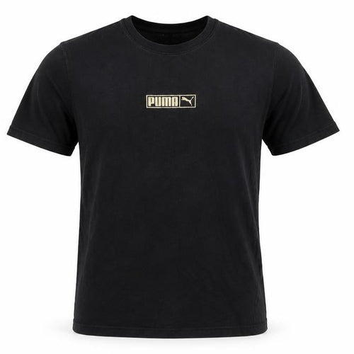 Puma Men's Black Small Logo T-Shirt Crew Neck Short Sleeve