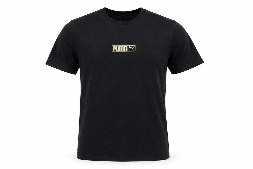 Puma Men's Black Small Logo T-Shirt Crew Neck Short Sleeve