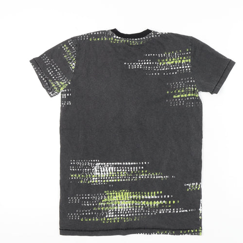 Guess Boys Black Logo Graphic T-Shirt Size 14 Years Short Sleeve Crew Neck