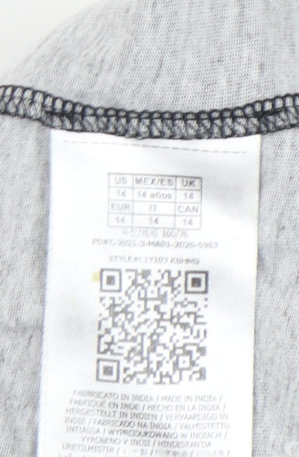 Guess Boys Black Logo Graphic T-Shirt Size 14 Years Short Sleeve Crew Neck