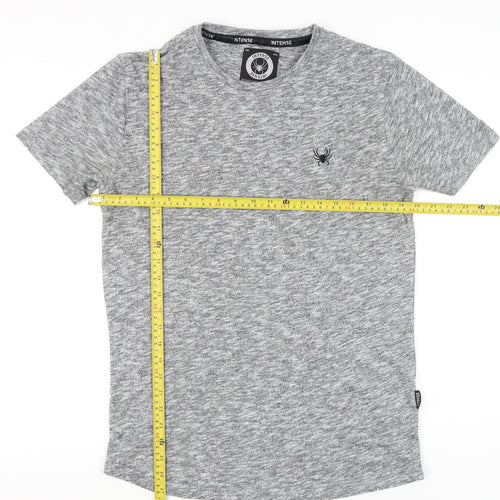 Intense Men’s Grey Crew Neck Short Sleeve T-Shirt Size M