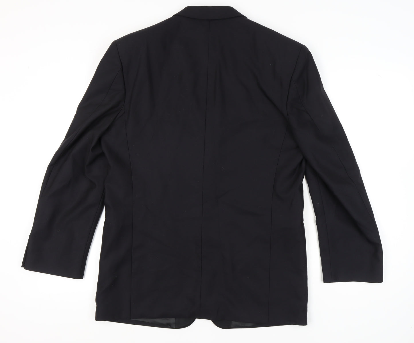 Jaeger Men's Black Wool 50R Suit Jacket Classic Formal Wear