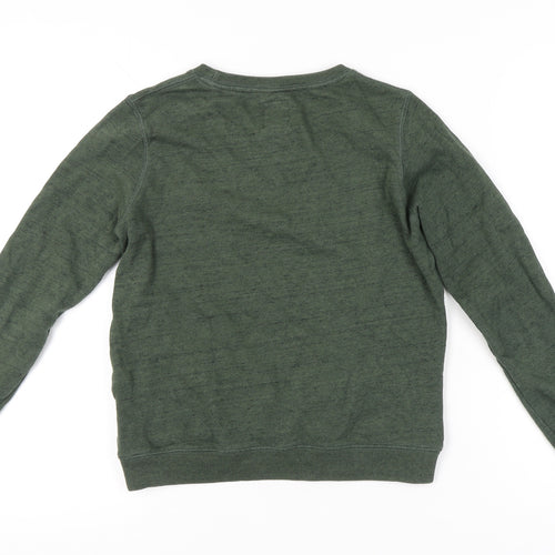 Jack Wills Womens Green UK 8 Cotton Logo Sweatshirt Pullover