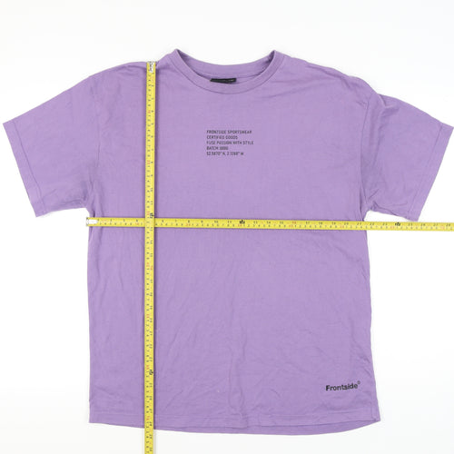 Frontside Men’s Purple XL Crew Neck Short Sleeve Cotton T-Shirt